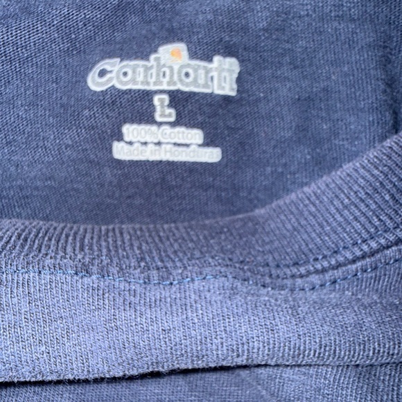 Carhartt Vintage Navy Logo Crewneck Men's Long Sleeve Top - Picture 4 of 5